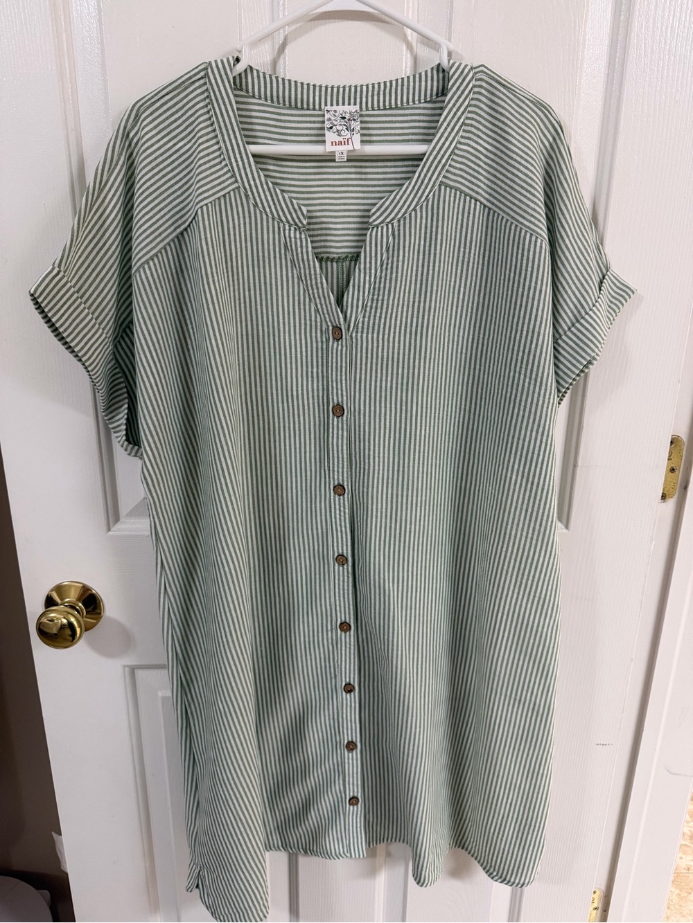 New Women’s Striped Button Dress